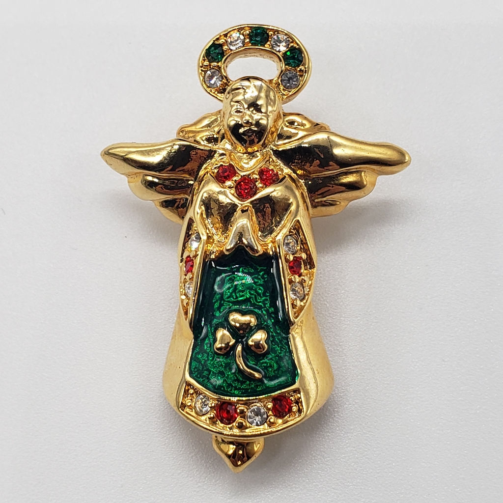 Solvar Irish Jewelry. Angel Enamel & Crystal